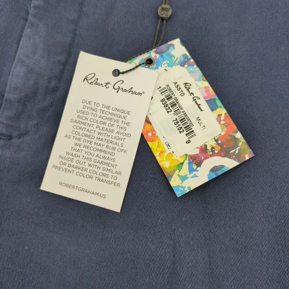 Robert Graham Mens Big & Tall size 46 Shorts Navy Blue‎ Classic Fit Stretch NWT